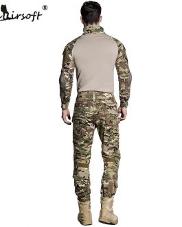 Camouflage Combat Pant With Knee Pads